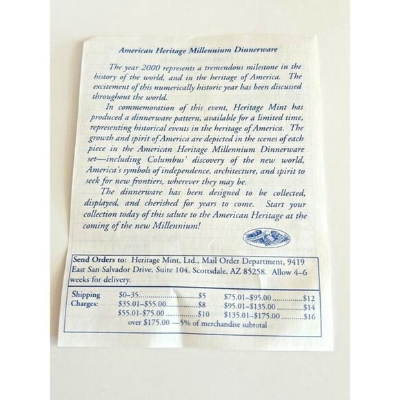 Yr 2000 Vtg CHURCHILL American Heritage Millennium BASEBALL STADIUM Cereal Bowls - Picture 7 of 7